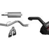 Corsa Performance DryTech 3D Closed Box Cold Air Intake and 3-Inch Sport Single Exhaust System Power Bundle; Side Exit (15-20 5.0L F-150)