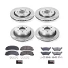 PowerStop OE Replacement 6-Lug Brake Rotor and Pad Kit; Front and Rear (09-14 2WD/4WD F-150; 15-18 F-150 w/ Manual Parking Brake)