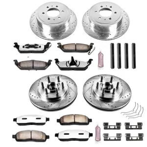 PowerStop Z36 Extreme Truck and Tow 6-Lug Brake Rotor and Pad Kit; Front and Rear (04-08 2WD/4WD F-150)