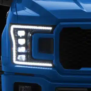 Raxiom CXR Series V2 LED Headlights; Black Housing; Clear Lens