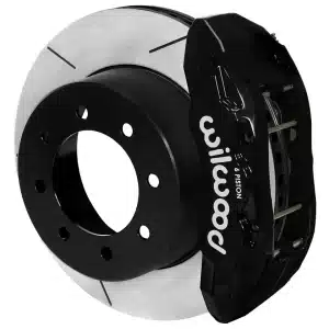 Wilwood Tactical Extreme TX6-DM Rear Big Brake Kit with 15.50-Inch Slotted Rotors; Black Calipers (23-26 4WD F-250 Super Duty SRW)