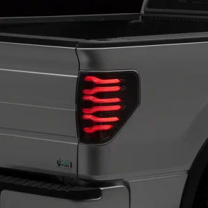 AlphaRex LUXX-Series LED Tail Lights; Alpha Black Housing; Clear Lens (09-14 F-150 Styleside)
