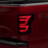 AlphaRex LUXX-Series LED Tail Lights; Alpha Black Housings; Clear Lens (15-17 F-150 w/ Factory Halogen Non-BLIS Tail Lights)