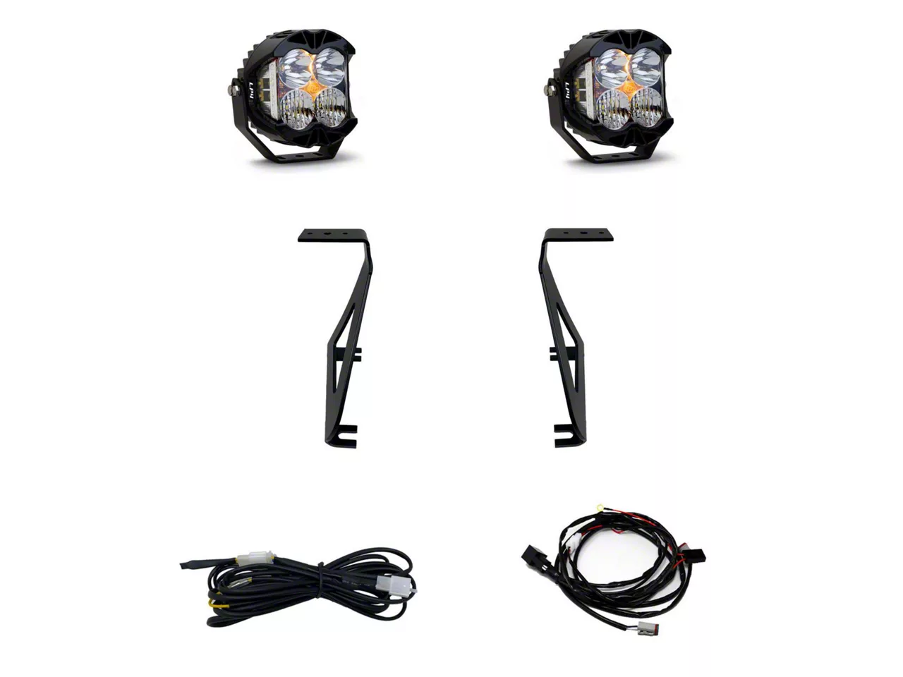 Baja Designs LP4 Pro LED Lights with A-Pillar Mounting Brackets (21-26 F-150 Raptor)