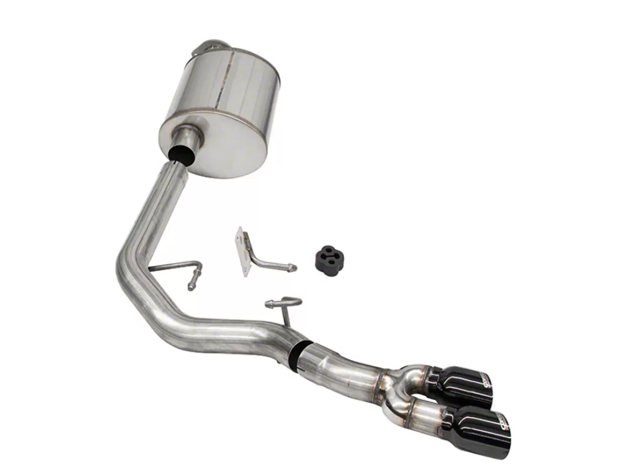 Corsa Performance Sport Single Exhaust System with Black Tips; Middle Side Exit (21-26 5.0L F-150, Excluding Tremor)