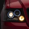Raxiom Dual LED Halo Projector Headlights; Black Housing; Clear Lens (04-08 F-150)