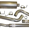 4-Inch Stainless Particulate-Trap Back Muffler Delete Single Exhaust System; Side Exit (2019 3.0L Powerstroke F-150)