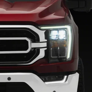 OE Style Quad LED Headlight with DRL; Chrome Housing; Clear Lens; Passenger Side (21-23 F-150 w/ Factory LED Reflector Headlights)