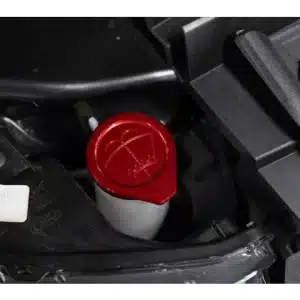 Alternative view of Fathouse Performance Billet Washer Fluid Reservoir Cap; Red(21-26 F-150)Find parts that fit my vehicle