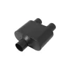 Flowmaster Super 10 Series Center/Dual Out Oval Muffler; 2.50-Inch Inlet/2.25-Inch Outlet (Universal; Some Adaptation May Be Required)