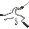 Flowmaster Outlaw Dual Exhaust System with Black Tips; Side/Rear Exit (15-20 3.5L EcoBoost F-150, Excluding Raptor & 19-20 F-150 Limited)