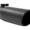 MBRP Angled Cut Rolled End Exhaust Tip; 3.50-Inch; Black (Fits 3-Inch Tailpipe)