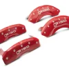 MGP Brake Caliper Covers with 2015 Style F-150 Logo; Red; Front and Rear (21-26 F-150)