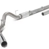 C&L 4-Inch Single Exhaust System with Polished Tip; Side Exit (15-20 5.0L F-150)