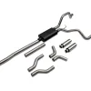 C&L Dual Exhaust System with Polished Tips; Side/Rear Exit (11-14 5.0L F-150)