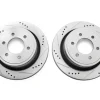 C&L Super Sport HD Cross-Drilled and Slotted Rotors; Rear Pair (12-14 F-150; 15-17 F-150 w/ Manual Parking Brake)