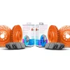 Xbrakes Xi Series 6-Lug Brake Rotor and Pad Kit; Front and Rear; Orange (21-26 F-150 w/ Factory Non-Max Tow/Haul Package 336mm Rear Rotors)