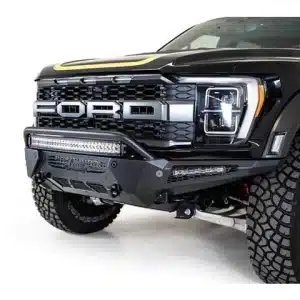 Alternative view of Addictive Desert Designs HoneyBadger Front Bumper with Top Hoop(21-26 F-150 Raptor)Find parts that fit my vehicle