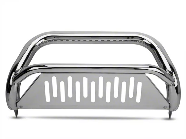 Barricade 3-Inch Bull Bar with Skid Plate; Stainless Steel(11-26 2.7L/3.5L EcoBoost F-150, Excluding Raptor)Find parts that fit my vehicle - Image 4