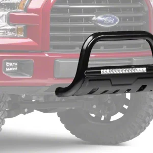 Barricade 3-Inch Bull Bar with Skid Plate and 20-Inch Single Row LED Light Bar; Black(04-26 F-150, Excluding Raptor)Find parts that fit my vehicle