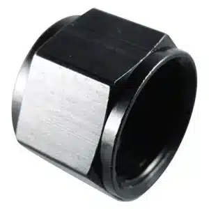 Aluminum Flare Cap; -8AN; Black