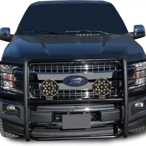 Grille Guard with 7-Inch Round LED Lights; Black(15-20 F-150, Excluding Raptor)Find parts that fit my vehicle