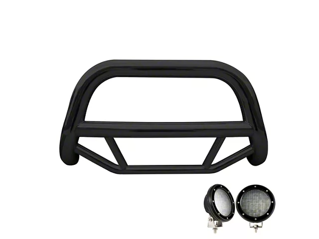 Max Bull Bar with 5.30-Inch Black Round Flood LED Lights; Black(99-03 F-150)Find parts that fit my vehicle - Image 4