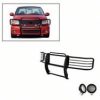 Modular Grille Guard with 5.30-Inch Red Round Flood LED Lights; Black(99-03 4WD F-150)Find parts that fit my vehicle