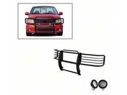 Modular Grille Guard with 5.30-Inch Red Round Flood LED Lights; Black(99-03 4WD F-150)Find parts that fit my vehicle