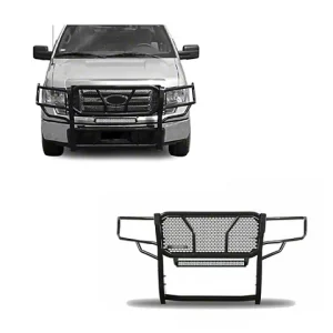 Rugged Heavy Duty Grille Guard with 20-Inch LED Light Bar; Black(09-14 F-150, Excluding Raptor)Find parts that fit my vehicle