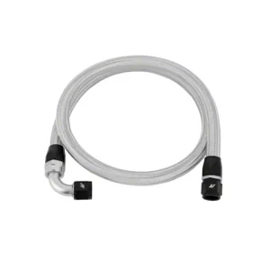 Mishimoto Stainless Steel Braided Hose with 10AN Fittings; 4-Foot Long(Universal; Some Adaptation May Be Required)