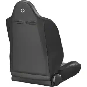 Alternative view of Corbeau Baja RS Suspension Seats with Seat Heater and Inflatable Lumbar; Black Vinyl/Grey Cloth; Pair(Universal; Some Adaptation May Be Required)