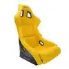 NRG Innovations Prisma Medium Bucket Seat; Yellow Micro Fiber with Peralized Back(Universal; Some Adaptation May Be Required)