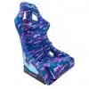 NRG Innovations Prisma Ultra Medium Bucket Seat; Battle Print in Vegan Suede(Universal; Some Adaptation May Be Required)
