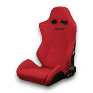 BRAUM Racing ADVAN Series Sport Reclinable Seats; Red Cloth with Black Stitching(Universal; Some Adaptation May Be Required)