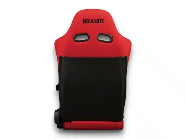 BRAUM Racing ADVAN Series Sport Reclinable Seats; Red Cloth with Black Stitching(Universal; Some Adaptation May Be Required) - Image 2