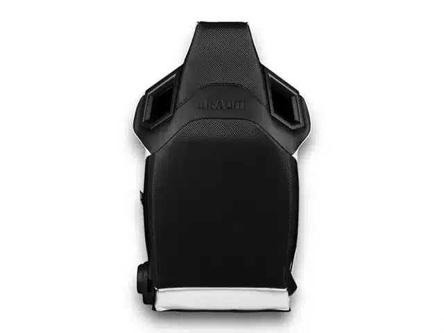 BRAUM Racing ALPHA-X Series Sport Reclinable Seats; Black Leatherette with White Inserts(Universal; Some Adaptation May Be Required) - Image 2