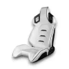 BRAUM Racing ALPHA-X Series Sport Reclinable Seats; White Leatherette with Black Inserts(Universal; Some Adaptation May Be Required)